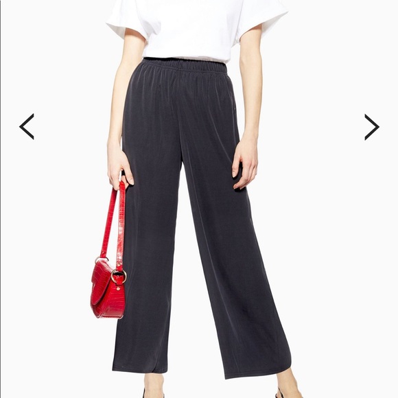 Topshop PETITE Pants - TOPSHOP PETITE Cropped Wide Leg Trousers